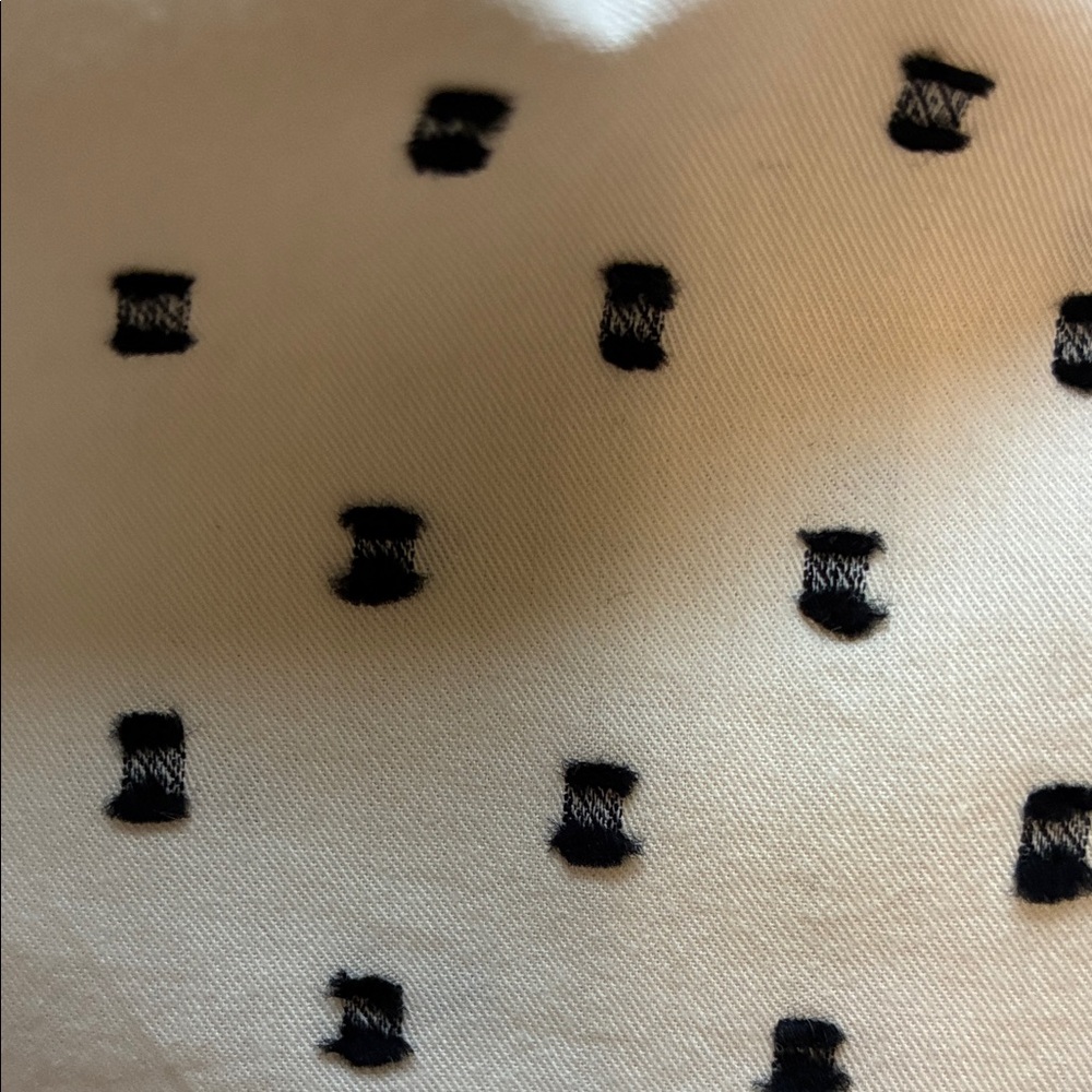 Old Navy Cream Blouse with Navy Dot Print - Picture 3 of 3